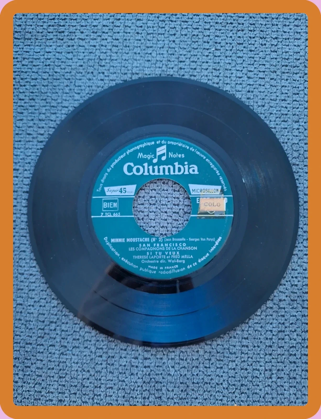 Vinyl Super 45 Toeren - Minnie Moustache (Nr. 2) - Les Compagnons de la Chanson – photo 5